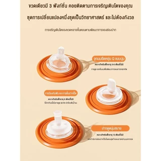 doudou ขวดนม 300ml หลอดดูดนม อัตโนมัติ สามารถตรวจวัดอุณหภูมิได้ ขวดนมเด็ก เหมาะสำหรับเด็กอายุ 1-3 ปี