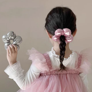 เด็กเด็กรูปดอกไม้เชือกผม Scrunchies หางม้าผูกผม Headwear เครื่องประดับผม