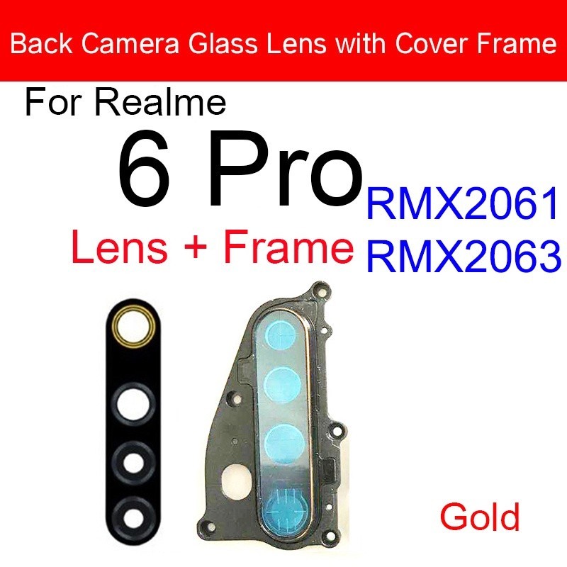 ฝาครอบเลนส์กล้องด้านหลังสําหรับ OPPO Realme 6 6Pro 6i 7 7i 8i 5G C3 C17 เลนส์กล้องด้านหลังพร้อมกรอบผู้ถือแหวนอะไหล่ ราคา ถูกที่สุด ดีลบีเคเค แกลเลอรีภาพที่ 6