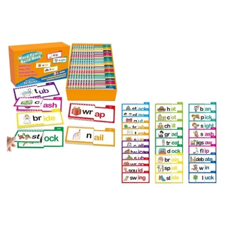 MOON Read and Rhyme Flip Books แฟลชการ์ด Phonics ทักษะการอ่านที่ปรับปรุงแล้ว แฟลชการ์ดเสียงตัวอักษรสําหรับผู้เรียน