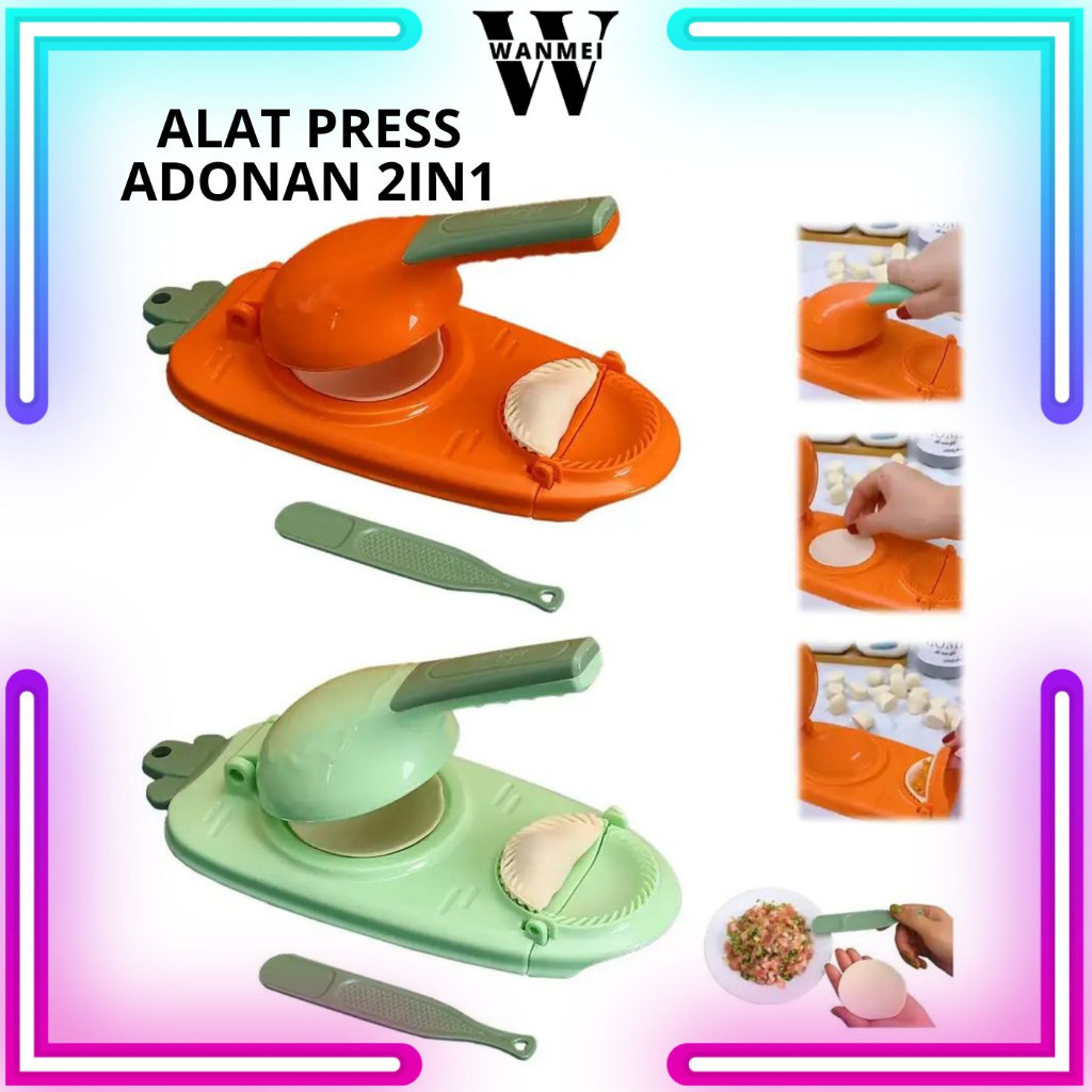 WM 2IN1 Dumpling Dough Press Mold / Gyoza Maker Press Mold / Manual Simay Pastel Skin Mold