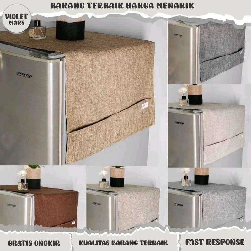 DENIM FRIDGE Cover / UK 115 X 47 / 1-2 ประตูผ้าคลุมตู้เย็น