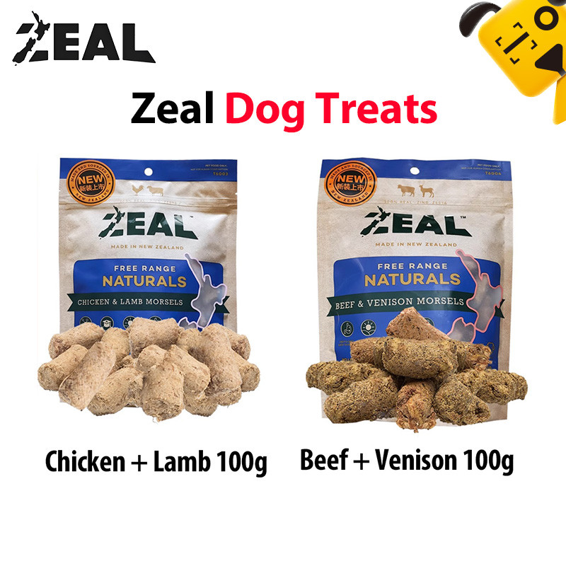 ZEAL Freeze Dried Beef Venison ขนมสุนัข Hypoallergenic Dental Health Grain Free 100g