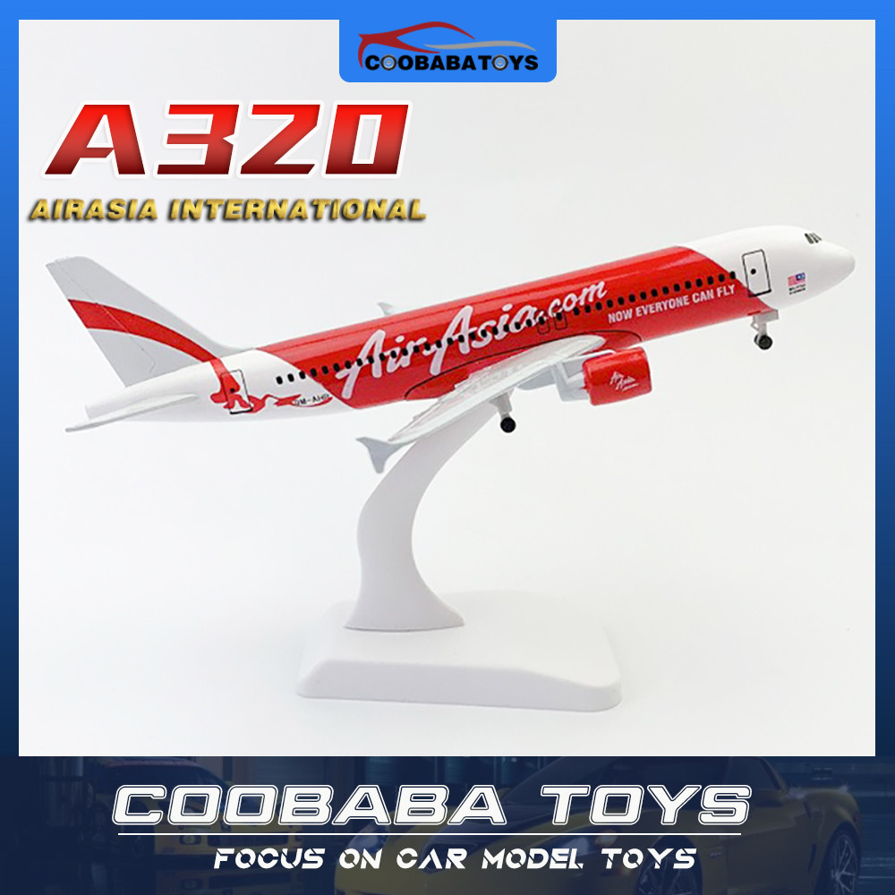 CBB 20 ซม.AirAsia A320 โลหะ Diecast เครื่องบินเครื่องบินของขวัญของเล่นสําหรับชายเด็กเด็กคอลเลกชัน/Ai