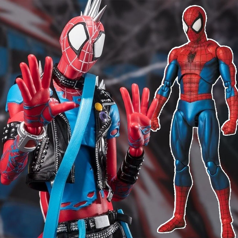 CT ของเล่น Spider Man เคลื่อนย้ายได้ Joint ของเล่น Punk Spider Man Action Figure ตกแต่ง