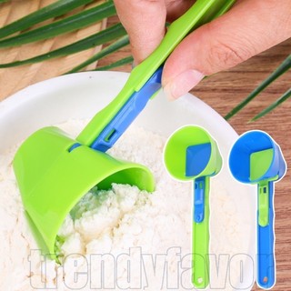 1/2/4Pcs Protein Powder Sliding Spoon - Reusable Powder Spoon - Measuring Spoon Funnel - Spill-Proof, Food Grade - Kitchen Gadget - Funnel Scoop with Longer Handle