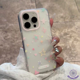 แฟชั่นเต็มหน้าจอดาวน่ารักโปร่งใสเคลือบนุ่ม เคส iPhone 11 17 AIR 13 16 14 12 15 Pro Max 7Plus 15 8 7 14 16 Plus XR XS X