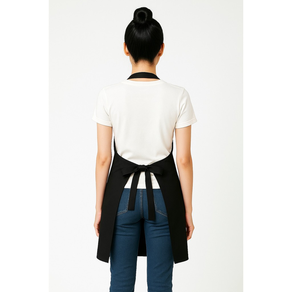 ผ้ากันเปื้อนเต็มตัว แบบคล้องคอปรับเลื่อนได้ กระเป๋าใหญ่แบ่งครึ่ง (ติดซิป/ไม่ติดซิป) สำหรับผู้ใหญ่ | มี 9 สี | ผลิตในไทย - รูปที่ 7