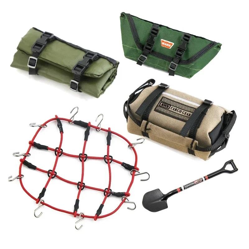 5pcs กระเป๋าหลังคากระเป๋าถือถุงนอนกระเป๋าเดินทางสุทธิพลั่วตกแต่งสําหรับ TRX4M Axial SCX24 1/18 1/24 RC Crawler รถ - รูปที่ 6