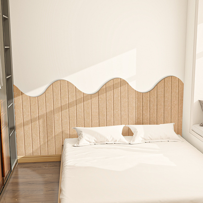 แผ่นป้องกันการชนกันแบบติดเอง แผ่นสติ๊กเกอร์ผนังฟิลท์ข้างเตียง แผ่นพื้นหลัง ป้องกันการชนกันสำหรับเด็ก ป้องกันผนังทาทามิ แผ่นตกแต่งกันเสียงหลายสีให้เลือก