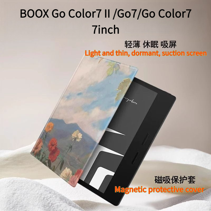 BOOX Go Color7 Gen.2/Go7/Go Color7 7 นิ้ว Dormant Magnetic Protective Case ภาพวาดสีน้ํามัน Cloud [จั