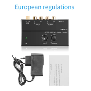 ปรีแอมป์ Phono Preamp ขนาดกะทัดรัดพิเศษพร้อมการควบคุมระดับเสียงระดับ 2xRCA อินพุต 2xRCA เอาต์พุต 1/4 "อินเทอร์เฟซเอาต์พุต TRS