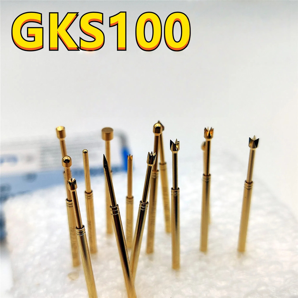 INGUN British Steel Probe GKS100 Series เส้นผ่านศูนย์กลาง 1.37 มม. สปริงพินแบบพับเก็บได้ 100mil Thimble