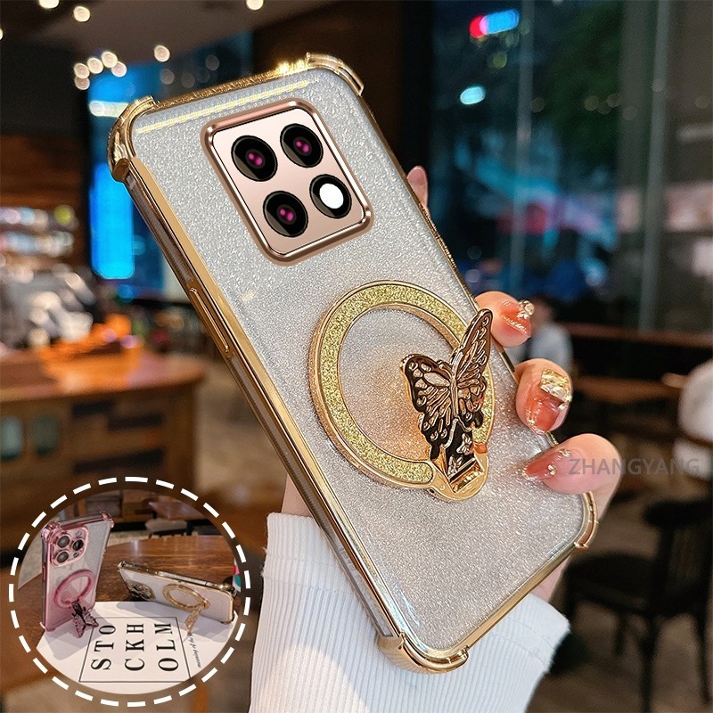 สําหรับRealme C63 C61 เคสใสหนาฝาครอบชุบซิลิโคนShockProofเคสโทรศัพท์CCCA7