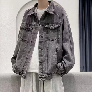 FASHION.61 เสื้อเเจ็คเกตยีนส์ผู้ชายผ้ายีนส์สีพื้น รุ่น M8007