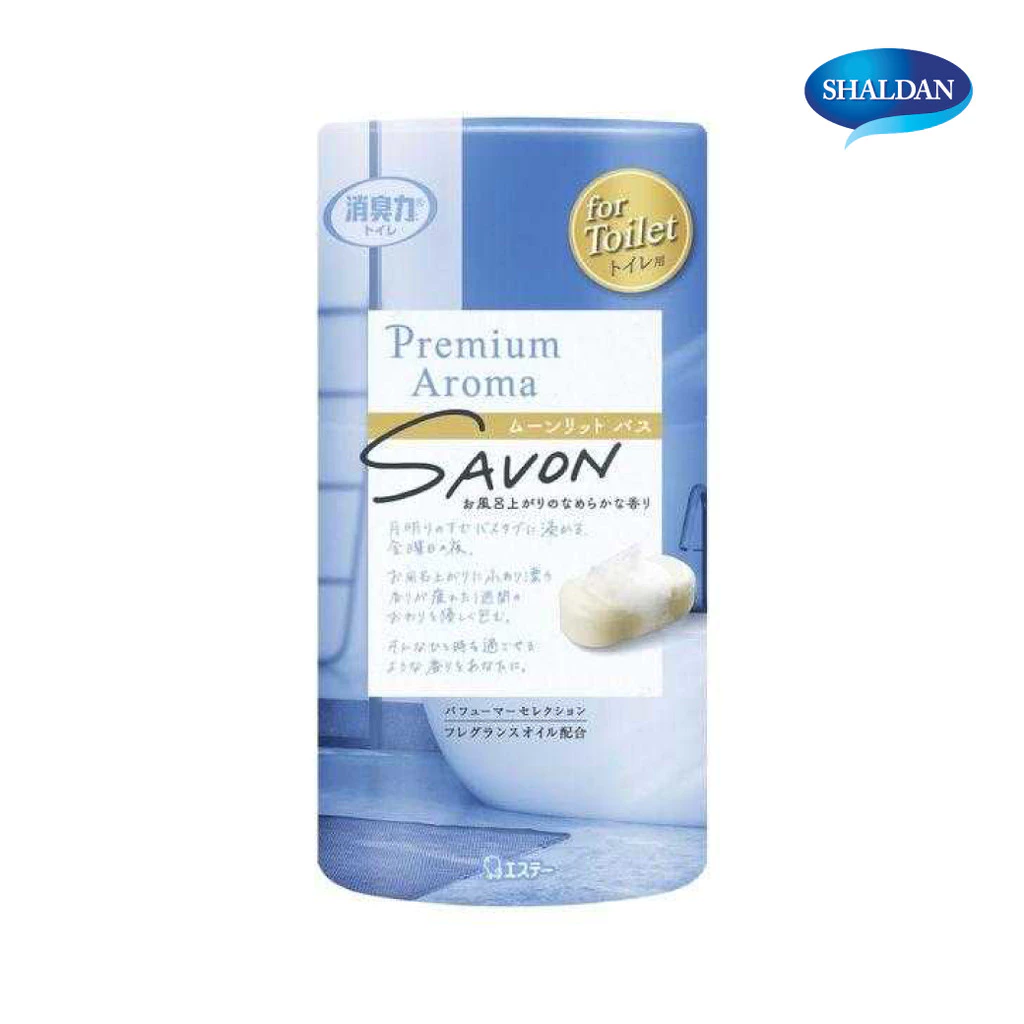SHALDAN โชชูริกิ พรีเมี่ยมอโรม่า ซาวอนซีรี่ย์ น้ำหอมปรับอากาศสำหรับห้องน้ำ Savon Series กลิ่น Moonlit Bath ขนาด 400 มล.