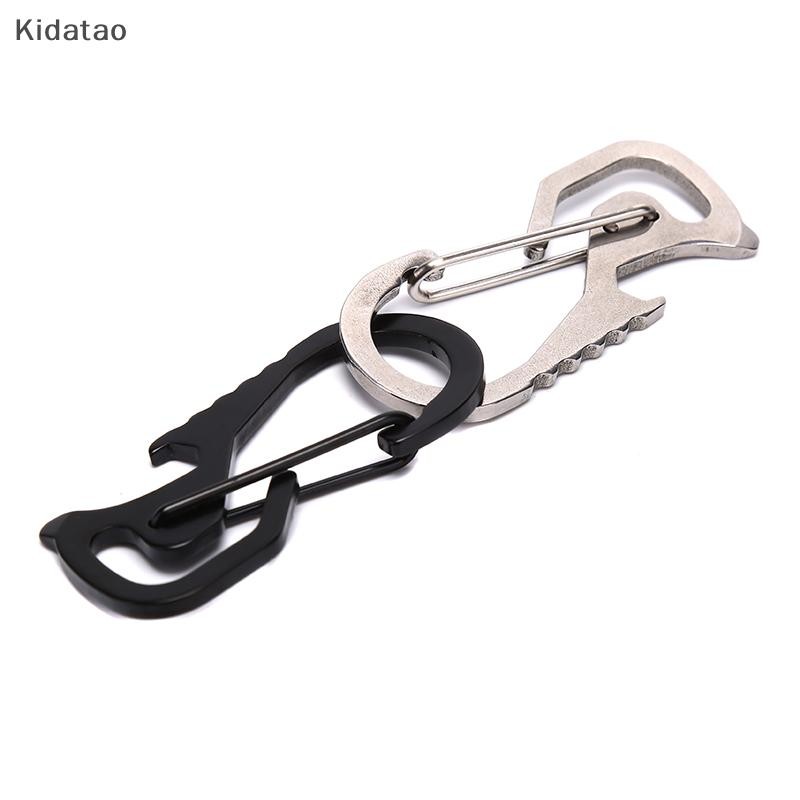 Kidatao 1 ชิ้นกลางแจ้งที่มีประโยชน์สแตนเลสหัวเข็มขัด Carabiner พวงกุญแจพวงกุญแจแหวนคลิปตะขอใหม่ ราคา ถูกที่สุด ดีลบีเคเค แกลเลอรีภาพที่ 3