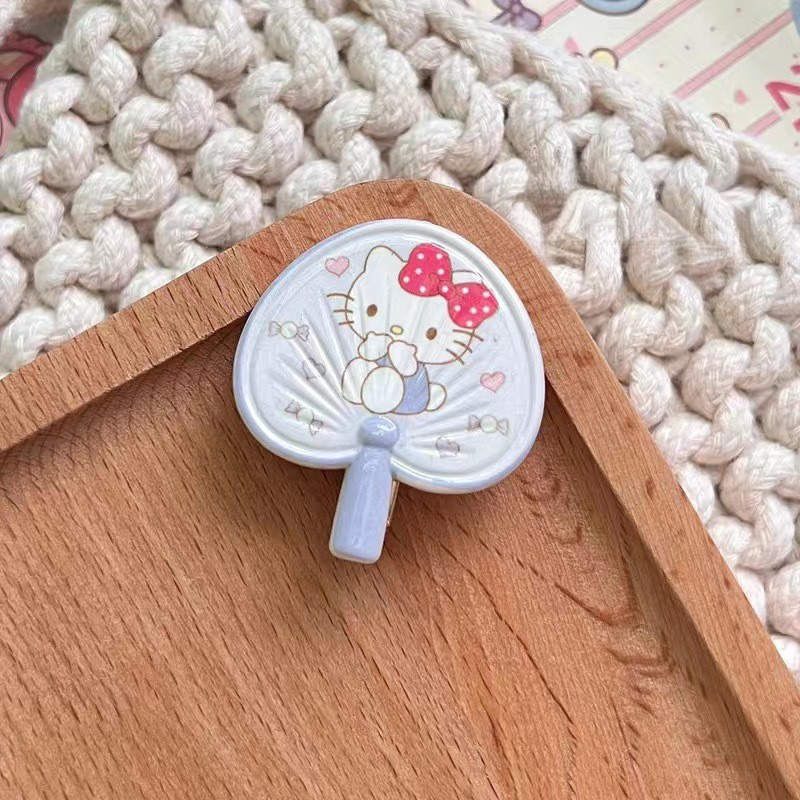 กิ๊บพัดลมคิตตี้แมว หวานน่ารัก อินเทรนด์ เรียบคลิปแบบเป็ด - รูปที่ 6