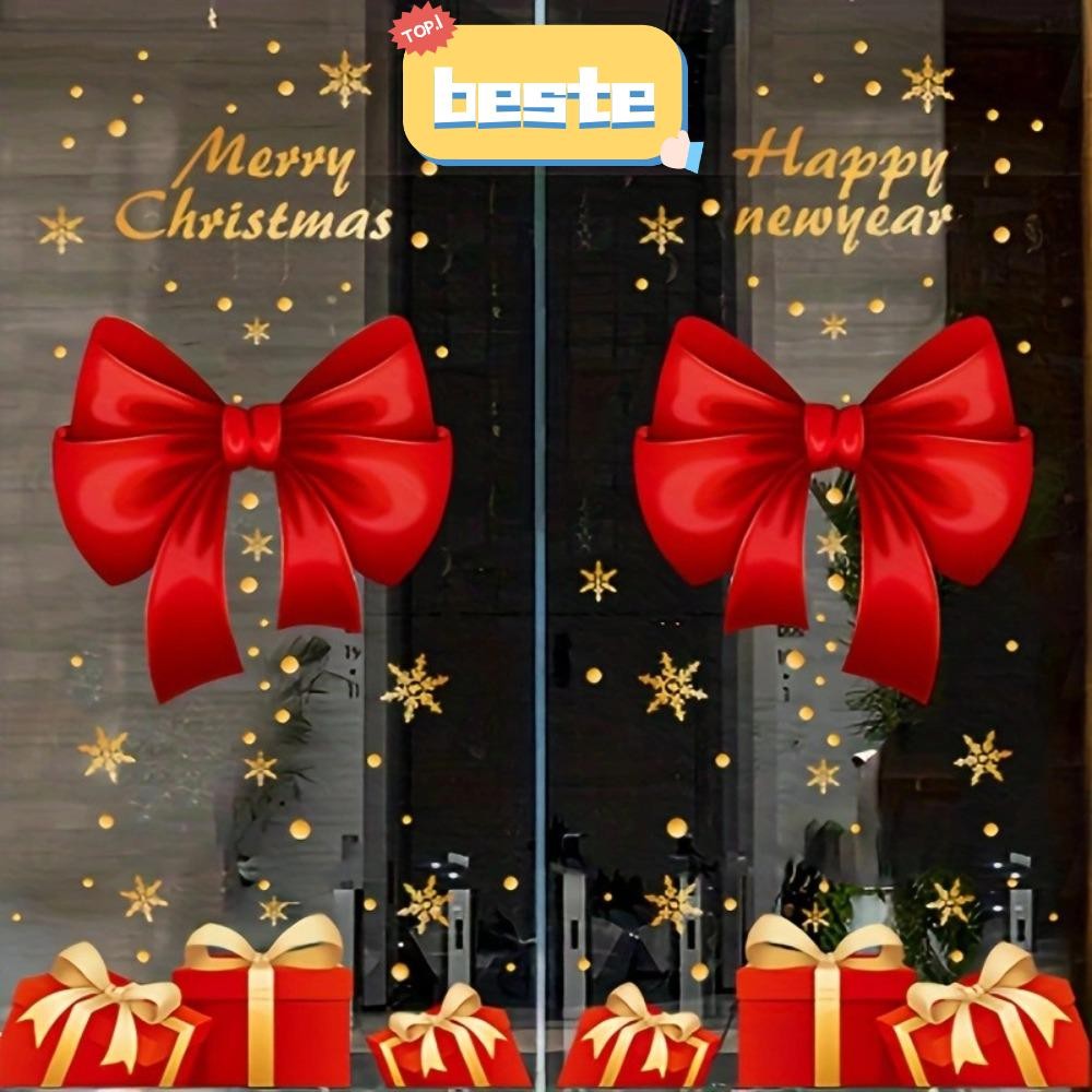 Beste คริสต์มาสสติกเกอร์, PVC Snowman สติกเกอร์หน้าต่าง, แฟชั่น Santa Claus คริสต์มาสพวงหรีด Xmas Decal Merry Christmas