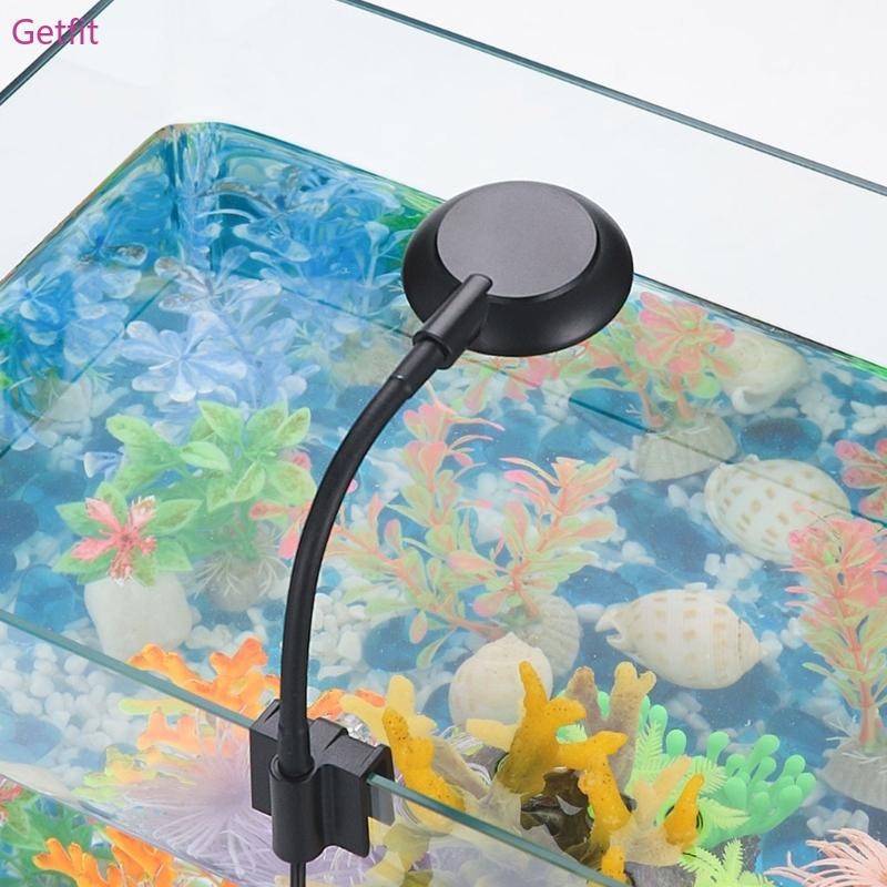 Getf Aquarium LED Clamp Light 360 องศายืดหยุ่นปรับแสงส่องสว่างถังปลาไม่มีรังสีคลิปกว้าง