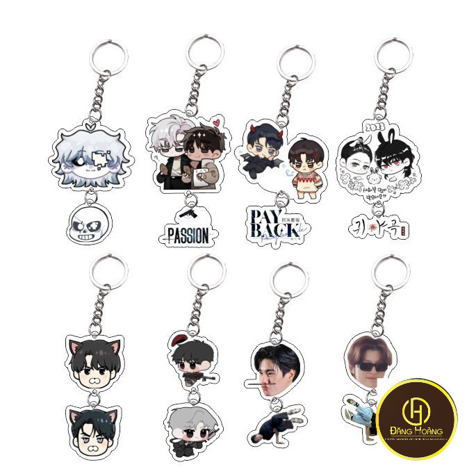 Manhwa Payback น่ารัก พวงกุญแจพวงกุญแจ 2 ชิ้น ร้าน nlp สําหรับตกแต่งกระเป๋านักเรียน