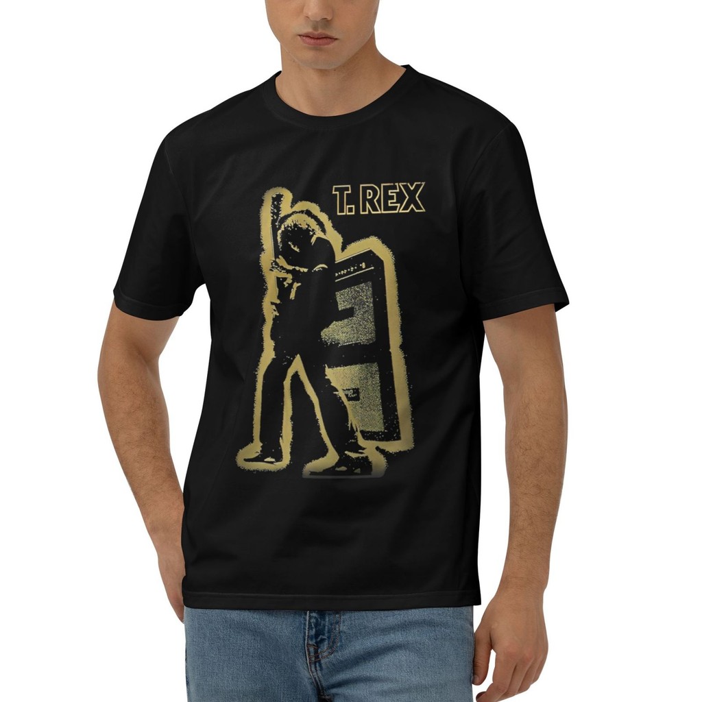 ที. Rex Electric Warrior Album Tee เสื้อยืดผ้าฝ้าย Marc Bolan Dino Dines