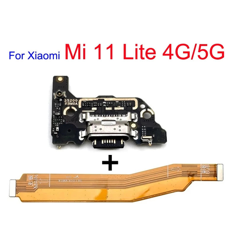 สําหรับ Xiaomi Mi 11 Lite 4G 5G USB Board แท่นชาร์จพอร์ตขั้วต่อ Flex Cable หลัก Flex