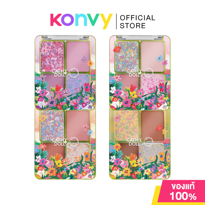 Cathy Doll Give.Me.Museums Blooming Eye Palette [1.8g x 4Colors] เคที่ ดอลล์ อายแชโดว์ เนื้อสัมผัสเนียนนุ่ม