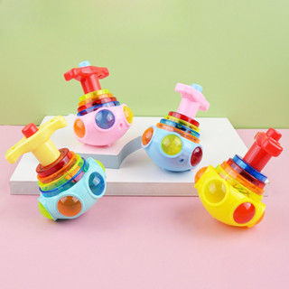 ของเล่นพลาสติกไจโรสโคปพร้อมไฟเรืองแสงและกระพริบหมุนได้ของขวั…