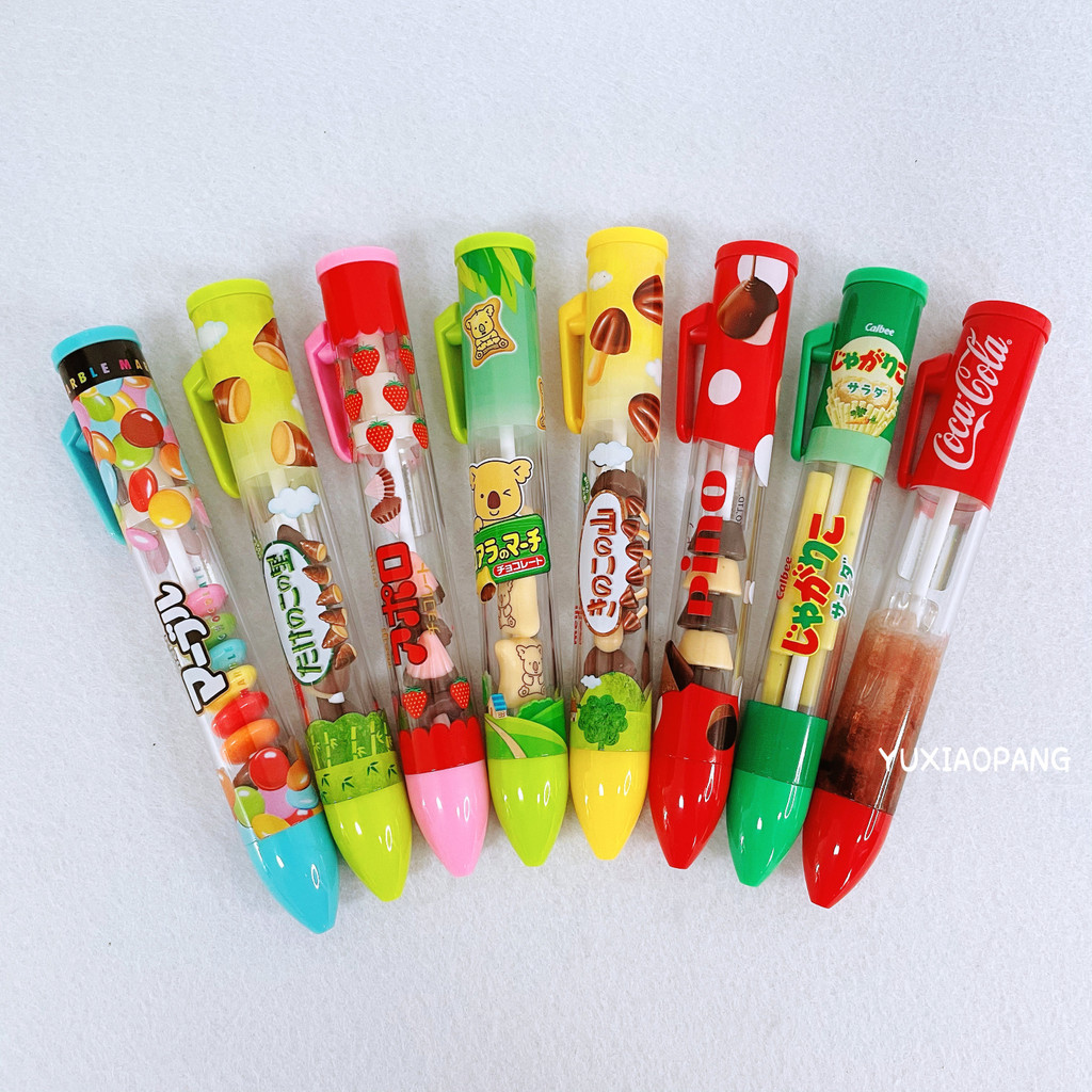 Meiji Snacks Chocolate Candy Particle Shape Japan Sakamoto Limited Edition Shaking Candy Toy ปากกาลูกลื่น