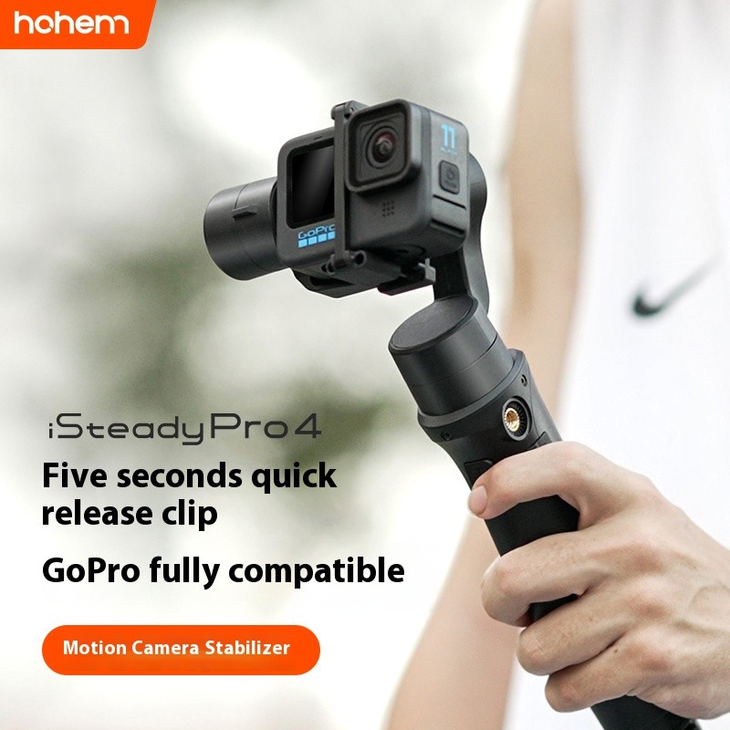 Hohem ISteady Pro4 Gimbal Stabilizer กล้องแอคชั่นแคมเมรา 3 แกนสําหรับ Gopro Hero10/9/8/7/6/5 DJI OSM