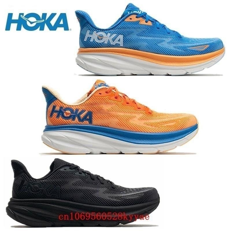 2024 HOKA clifton 9 รองเท้าผ้าใบวิ่งกลางแจ้งผู้ชายยืดรองเท้าข้ามประเทศน้ําหนักเบารองเท้าผ้าใบผู้หญิง