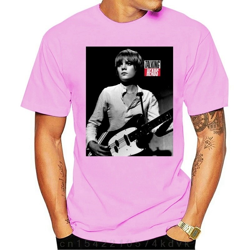 ใหม่ Talking t เสื้อ Heads Band Tina Weymouth สีดํา Top Mens Tee