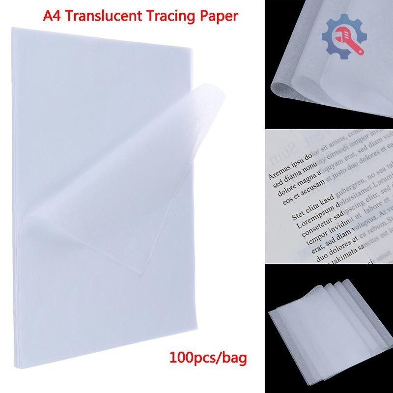 [GEX] 100 ชิ้น A4 โปร่งแสง Tracing กระดาษคัดลอก Transfer Pring กระดาษแผ่น TH