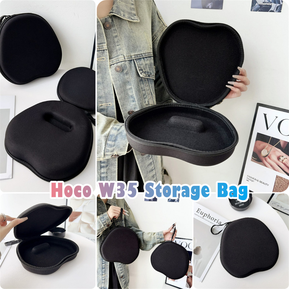 ส่วนลดสําหรับ Hoco W35 เคสหูฟังนวัตกรรมสีดํากระเป๋าเก็บชุดหูฟัง EVA Earpads Casing Box