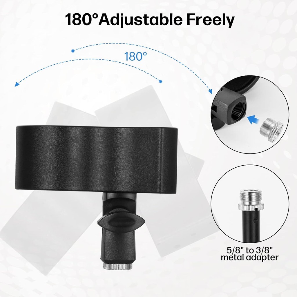 ไมโครโฟนขนาดใหญ่ Spring ClipMicrophone AccessoriesWireless Adaptive Microphone CantileverShock MountClipFits: ไมโครโฟน 3.2 ซม. และ 6 ซม.