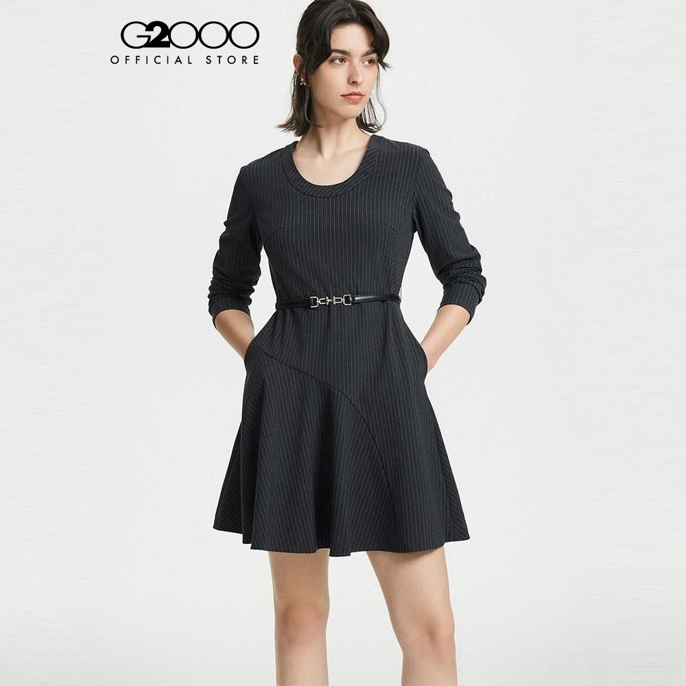 G2000 เดรสสำหรับผู้หญิง ทรง FIT & FLARE SHAPE รุ่น 3623258696 DARK GREY