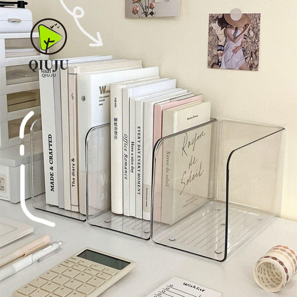 ชั้นวางหนังสือ ชิวจู, ขาตั้งหนังสือรวมอะคริลิคฟรี, ที่เก็บหนังสือโปร่งใสรูปตัวยูแบบพกพาโฮมออฟฟิศ