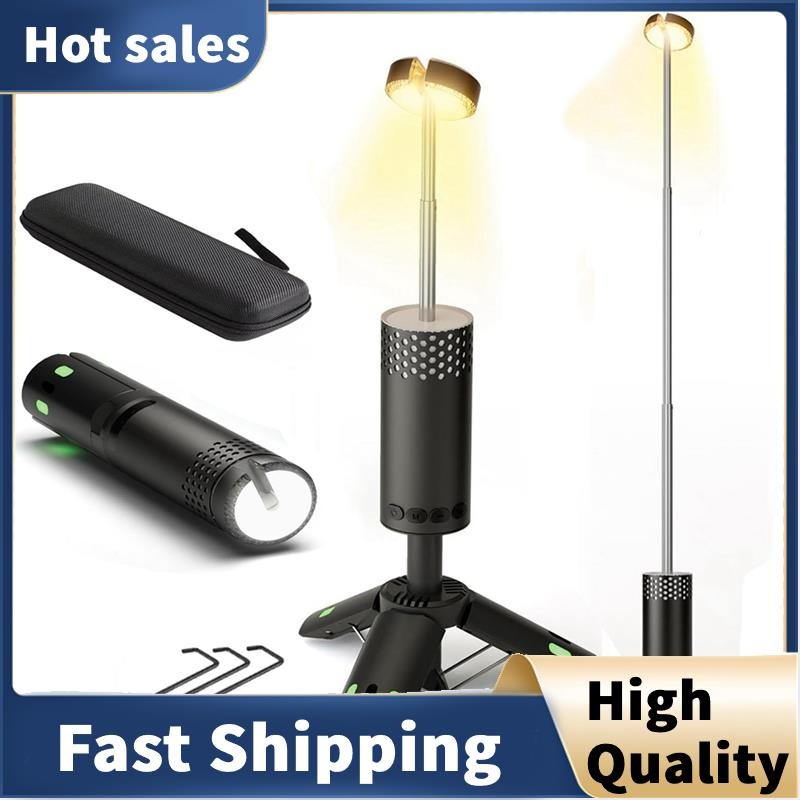 กลางแจ้ง Telescopic Camping Light 10000mAh แบบพกพา LED ทํางานแม่เหล็กขาตั้งกล้องฐานเต็นท์ Telescoping Camping โคมไฟ