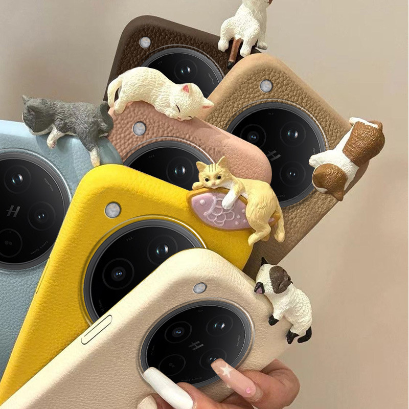 สําหรับ OPPO Find X8 กรณี OPPO Find X8 Pro สนุกและน่ารัก Dang Pao Cat เคสโทรศัพท์ Full Wrap ป้องกันกรณีซิลิโคน Soft Shell