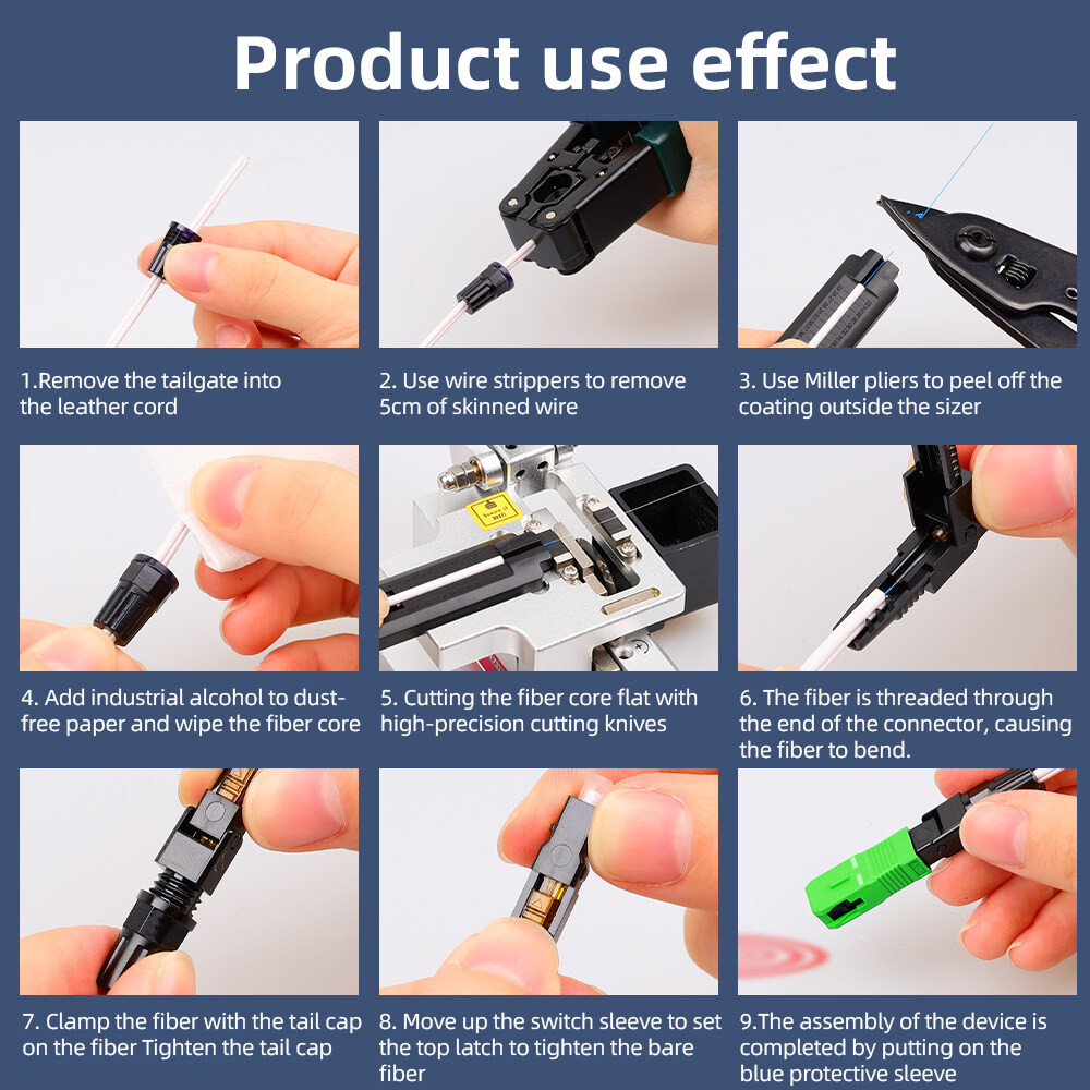 Zoerax 10CPS Fiber Cold Splicer Fiber Optic Connector SC-APC Connector FTTH ฝังหนังสายไฟ Quick Connector