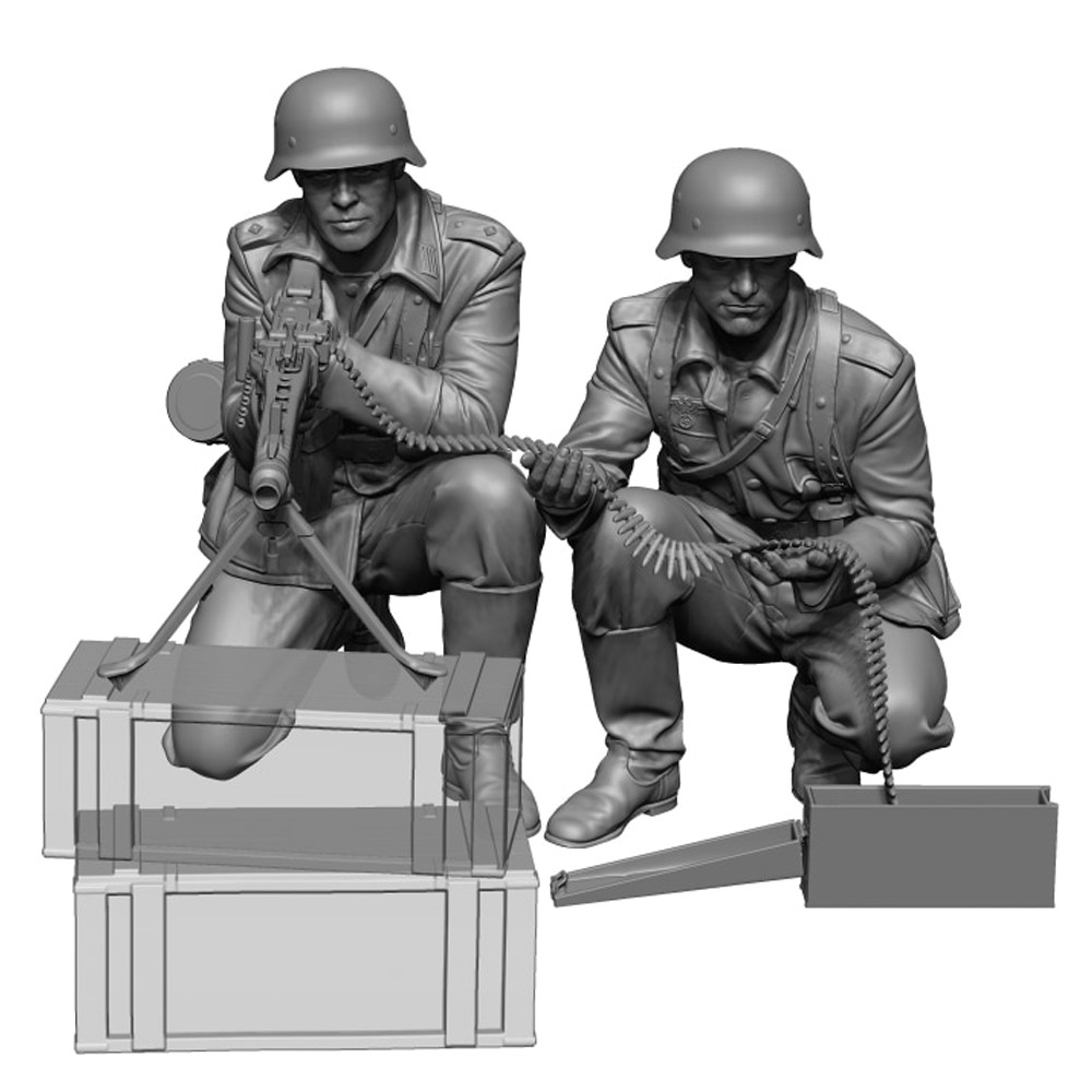 ทหารสงครามโลกครั้งที่สอง 1/35, ทีมมือปืน GM, ทหารฟิกเกอร์โมเดลเรซิ่น, ธีมทหาร, ชุดประกอบและไม่ได้ทาสี - รูปที่ 4