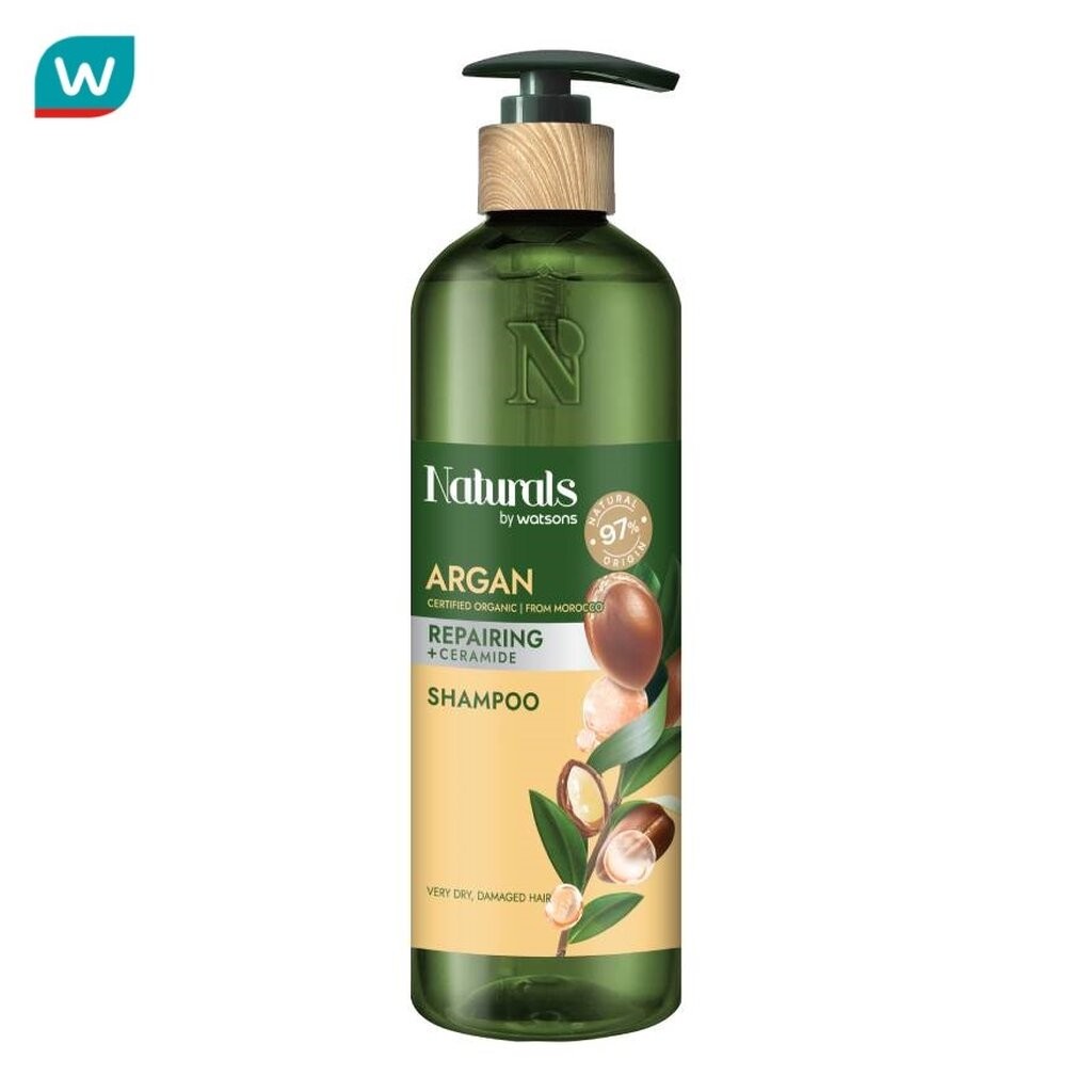 Naturals by Watsons เนเชอรัล บาย วัตสัน อาร์แกน รีแพร์ริ่ง แชมพู 490มล