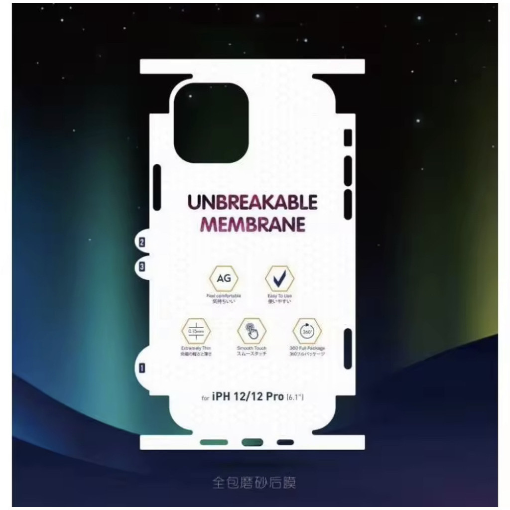 ฟิล์มหลังสีใส หุ้มรอบเครื่อง สำหรับ iphone11 11pro 11promax 12 13 14 15 16 12pro 14plus 15plus proฟิล์มหลัง สำหรับไอโฟน - ภาพย่อย 2