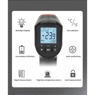 UNI-T UT306C / UT306S เครื่องวัดอุณหภูมิแบบ -50 ℃-500 แบบไม่สัมผัสเครื่องวัดอุณหภูมิเลเซอร์อินฟราเรดอุตสาหกรรมเ...