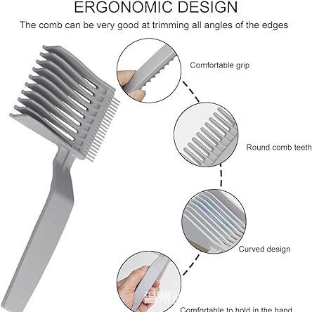 Cross-border สไตล์ใหม่ผู้ชายตัดผมหวีแบนร้านตัดผม Anti-Static Trimming Clipper ผมเรียบ
