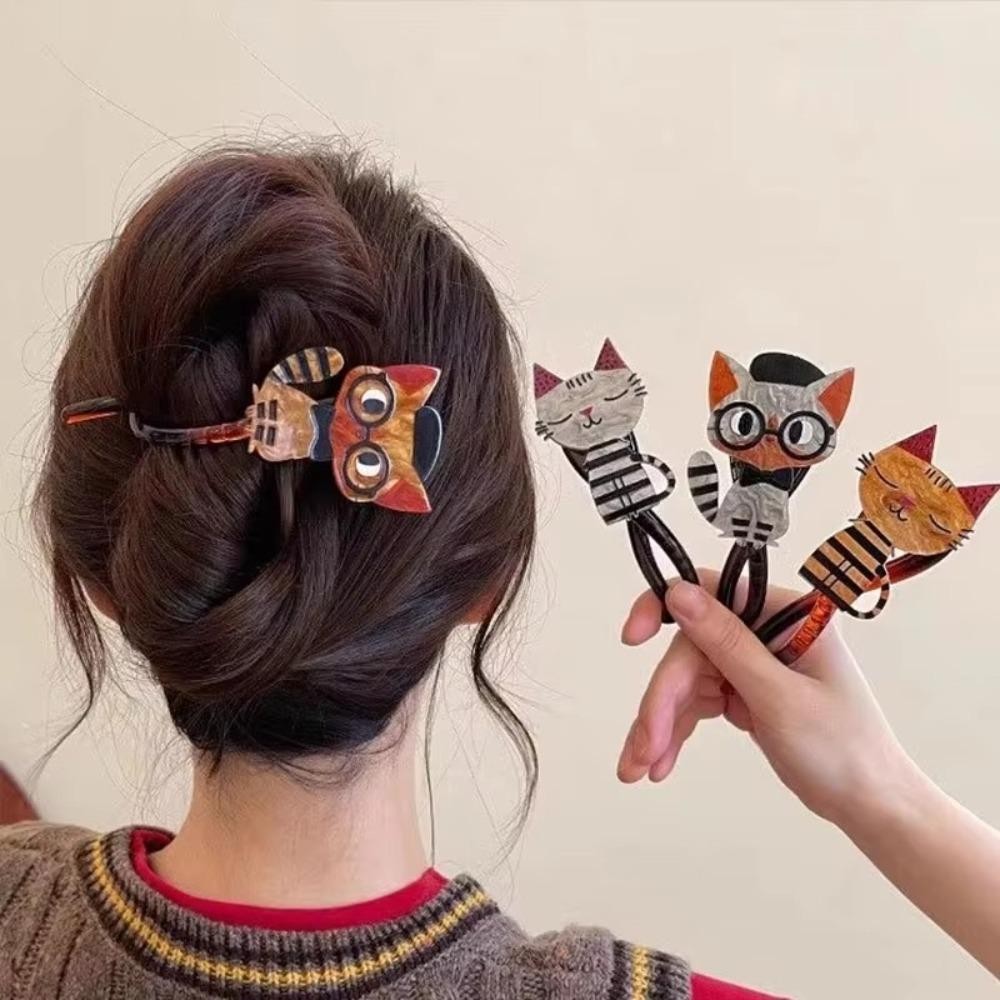 Caoe103 กิ๊บติดผมบิด,การ์ตูนแมวอุปกรณ์เสริมผม Barrette Hairpin,น่ารักสาว Headwear แต่งหน้าเครื่องมือผมยาวผู้ถือผู้หญิงของขวัญ ราคา ถูกที่สุด ดีลบีเคเค แกลเลอรีภาพที่ 5