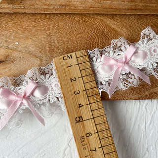 [100 ซม.] French Lolita High-End Bow Lace Accessories Tie Pain Bag diy วัสดุริบบิ้นจีบตกแต่ง