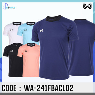 เสื้อกีฬา WARRIX คอกลม คอเหลี่ยม ผ้าไมโครเรียบ แขนสั้น WA-24…