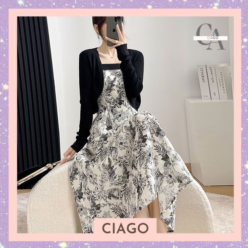 Ciago ชุดเดรสแฟชั่นสําหรับผู้หญิงสไตล์เกาหลี bkk8855